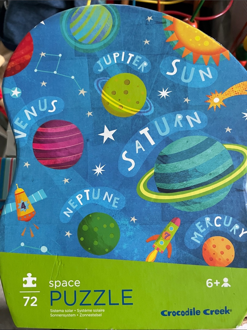 Crocodile Creek Space Puzzle - Blue